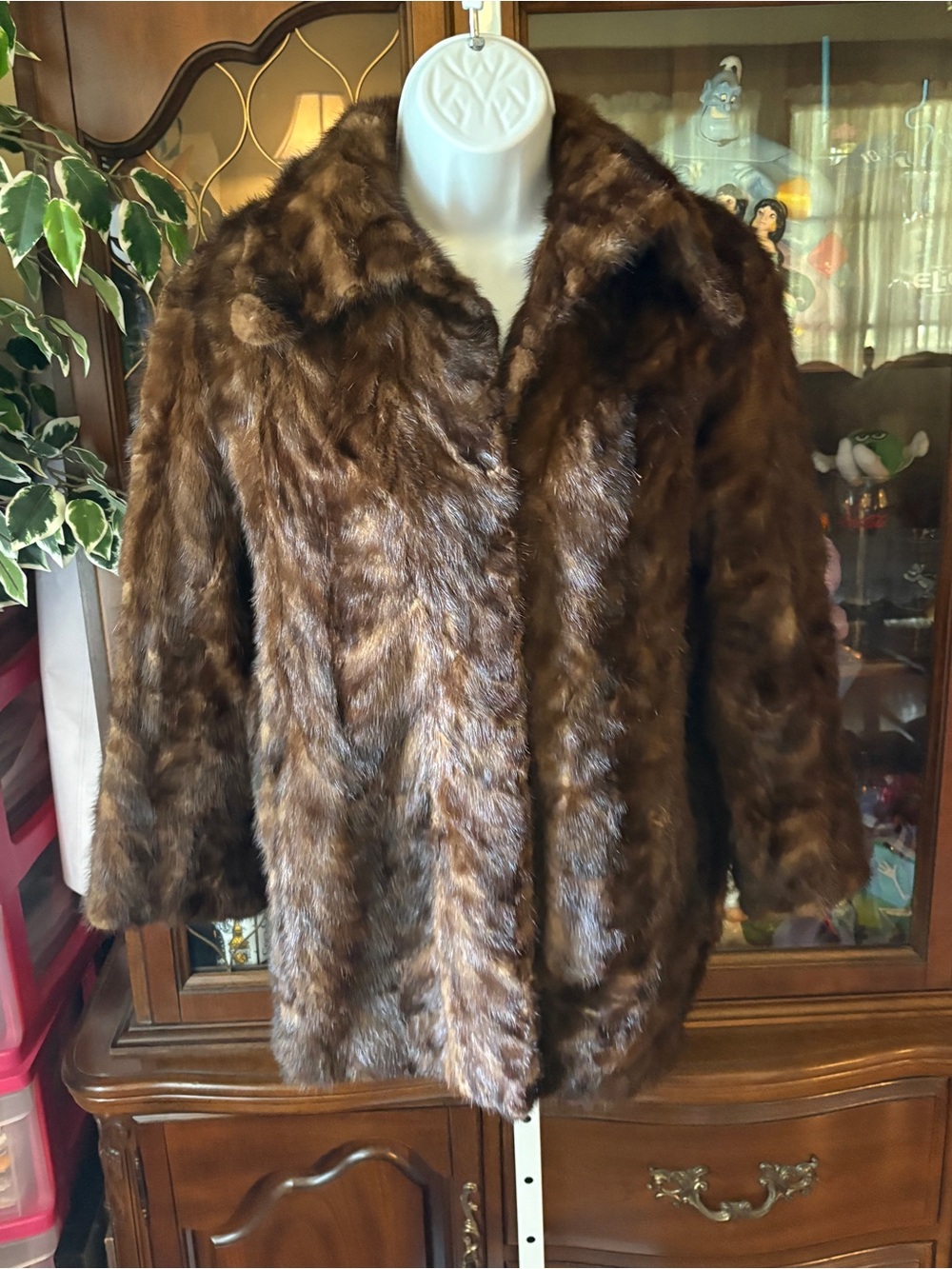 Vintage Whimsigoth Mob Wife Diane Furs Brown Mink Fur Jacket Coat Women’s Size M